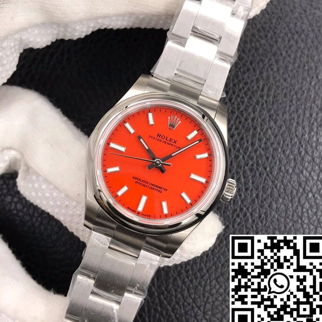 EW Coral Perpetual Red Factory Dial Oyster M277200-0008 Rolex 31MM 1218
